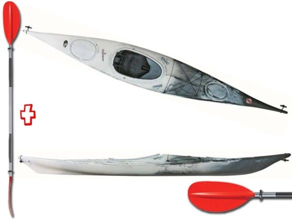 Canoa Rigida in Polietilene Oasis 4.30 Base RAINBOW + pagaia KWB 220