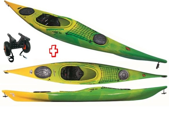 Canoa Rigida in Polietilene Oasis 4.30 Max Expedition RAINBOW + carrellino