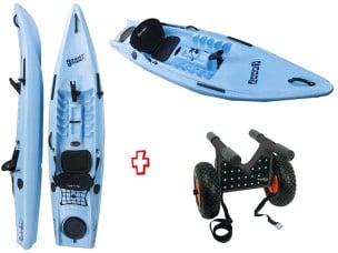 Canoa Rigida in Polietilene Funny Fishing Deluxe RAINBOW + carrellino