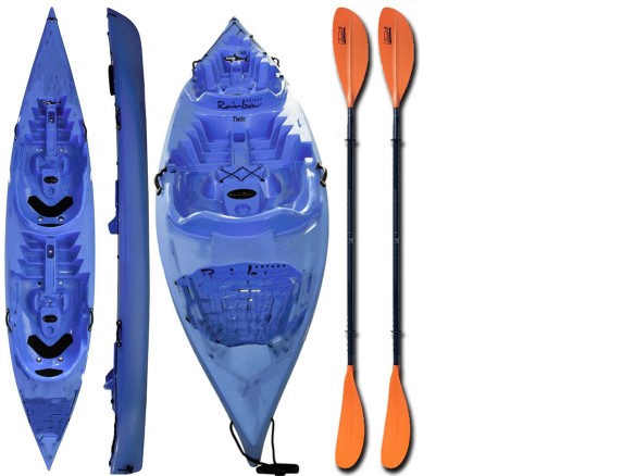 Canoa Rigida Easy Twin Base + 2 Pagaie Fissa RAINBOW