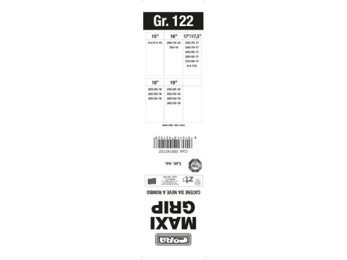 Catene neve Maxi Grip 15 mm gruppo 122