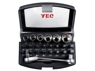 Mini set utensili/boccole universali